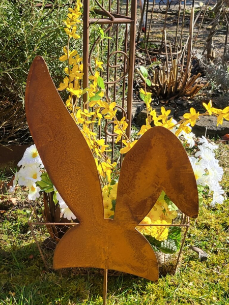 Edelrost Hasenohren zum Stecken