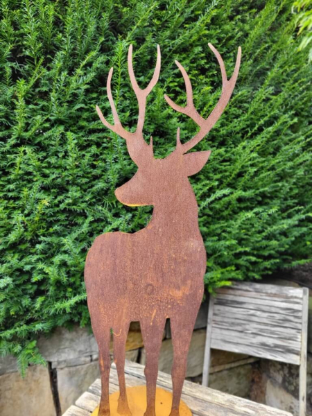 Edelrost Hirsch Edgar, seitlich