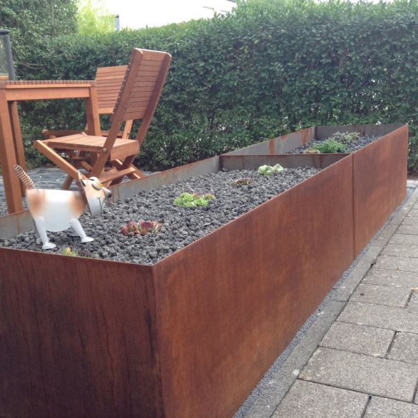 Edelrost Hochbeet, Länge 120 cm, Breite 60 cm