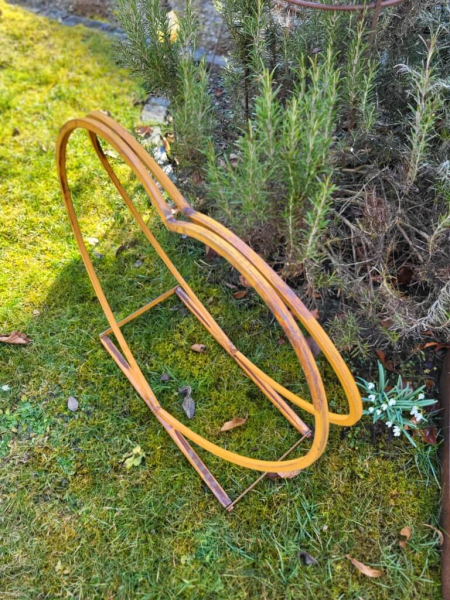 Edelrost Kaminholzregal Herz, klappbar