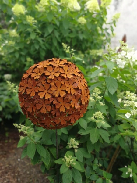 Edelrost Kugel Hortensie