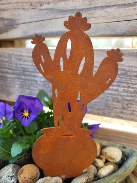 Edelrost Kaktus Mini-Saguaro zum Schrauben