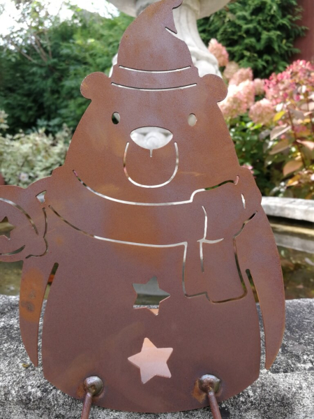 Edelrost Kantenhocker Bär