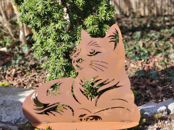 Edelrost Katze Nala, liegend