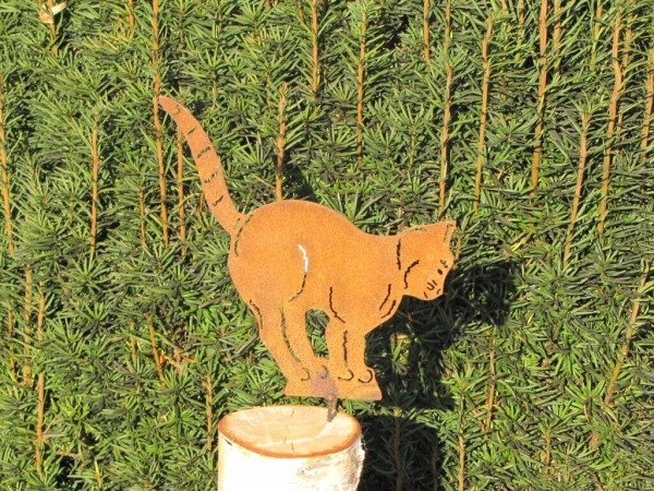 Edelrost Katze zum Schrauben