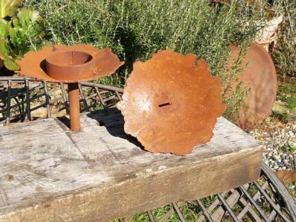 Edelrost Kerzenteller Katzbach