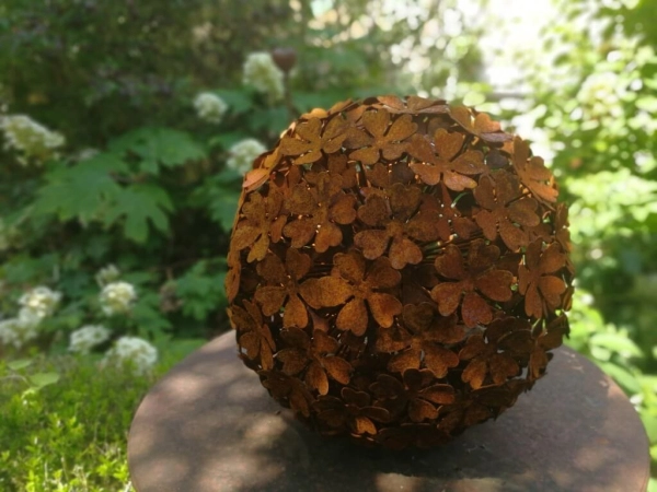 Edelrost Kugel Hortensie