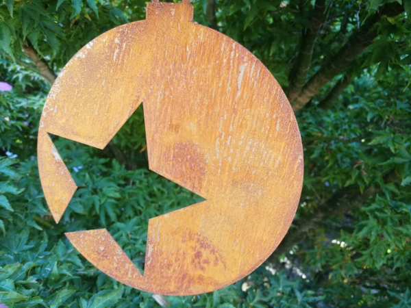 Edelrost Christbaumkugel Stern