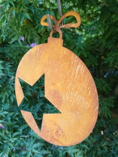Edelrost Christbaumkugel Stern