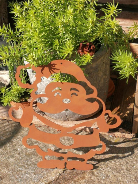 Edelrost Christbaumschmuck Nikolaus, 3 Größen