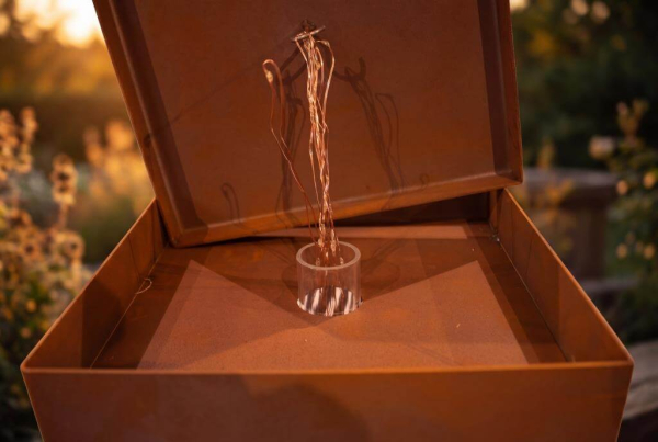 Edelrost Dekosäule Leuchtsäule Orbita