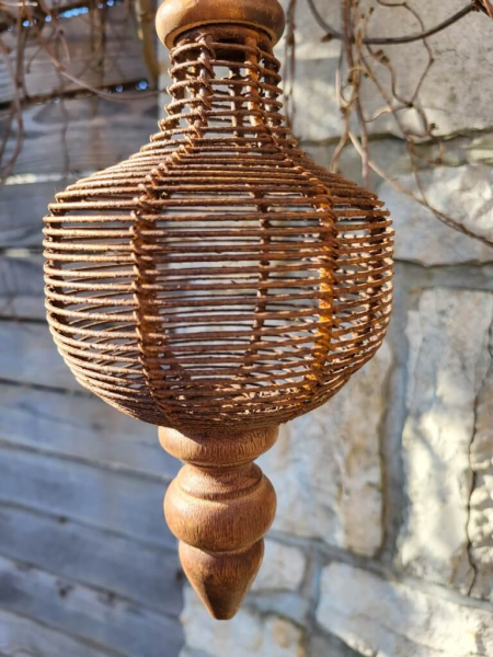 Edelrost-Holz Hänger Jamy, rundlich