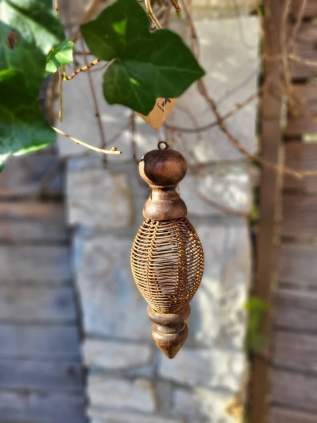 Edelrost-Holz Hänger Bodhi, oval