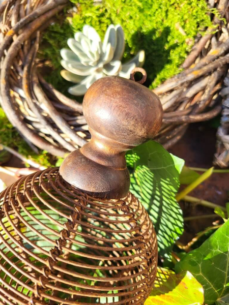 Edelrost-Holz Hänger Jamy, rundlich