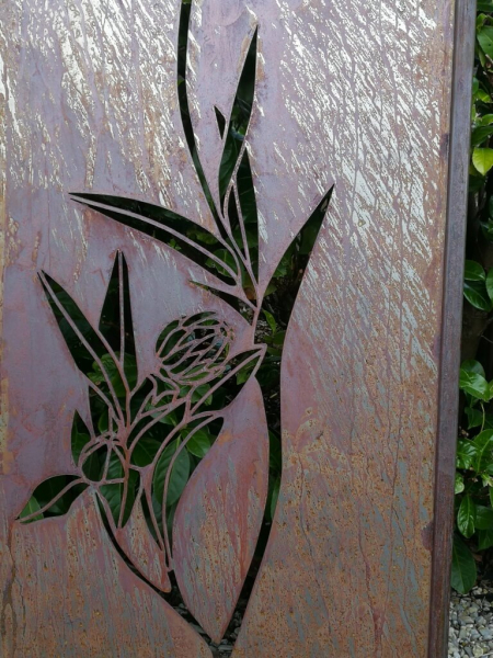 Edelrost Paravent Blume Exotic