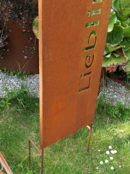 Edelrost Sichtschutz Paravent Lieblingsplatz