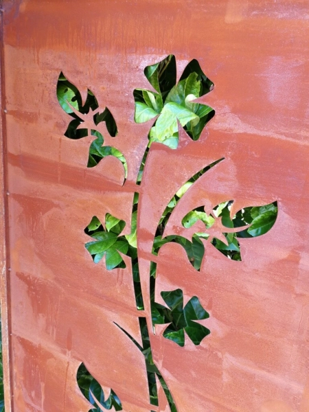 Edelrost Paravent Blume Cicek