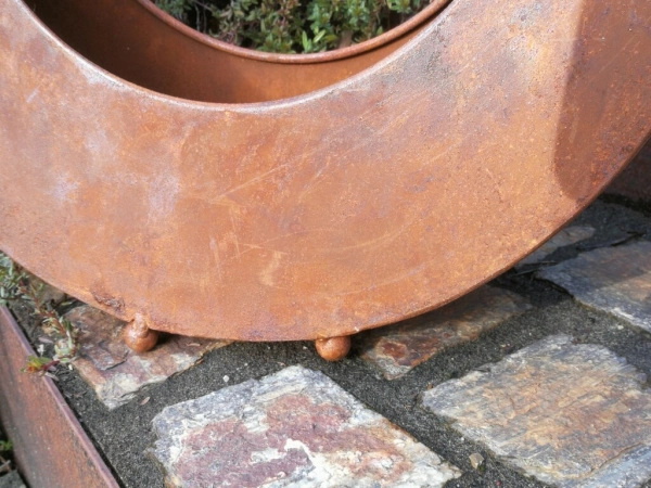 Edelrost Pflanzschale rund