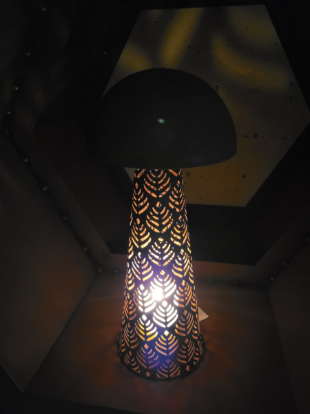 Edelrost Windlicht Pilz, groß