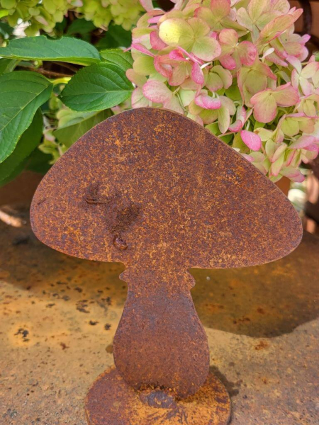 Edelrost Pilz mit Goldpunkten, klein