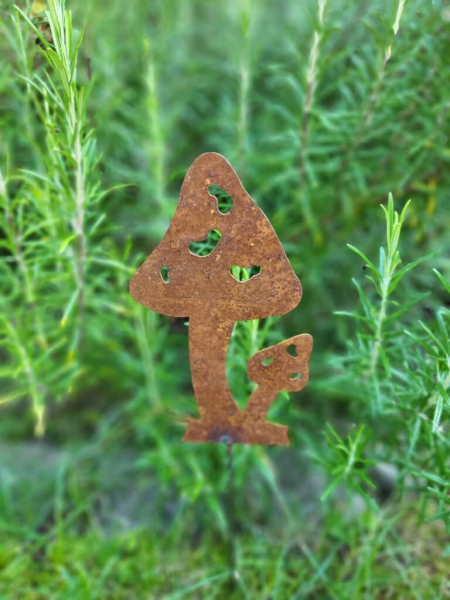 Edelrost Topfstecker Pilze