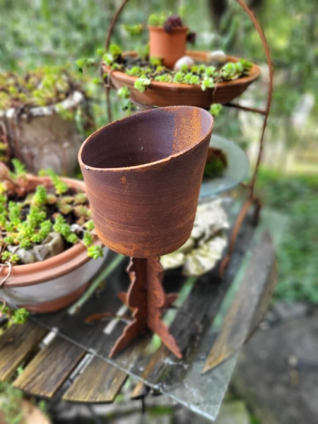 Edelrost Pflanzvase oder Standfackel