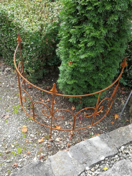 Edelrost Rankgitter "Piano", halbrund