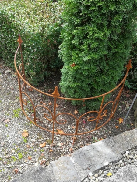 Edelrost Rankgitter "Piano", halbrund