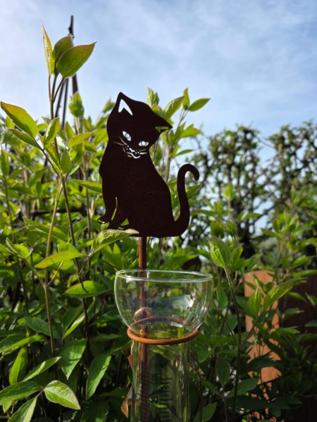 Edelrost Regenmesser Katze Schlumpfi