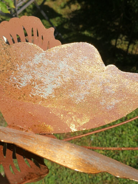 Edelrost Regenmesser Schmetterling, rost-gold
