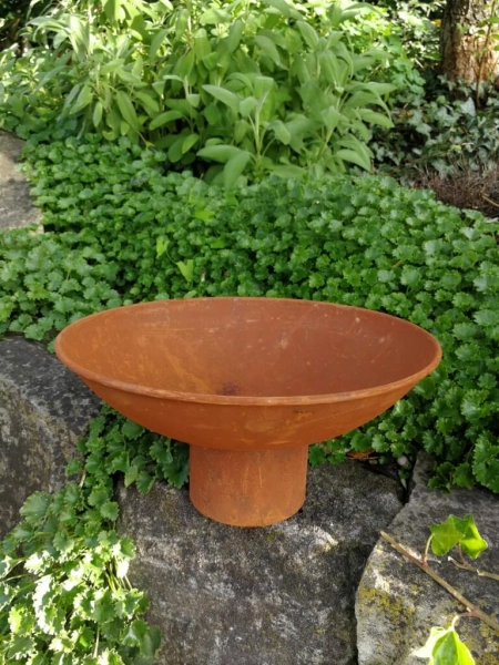Edelrost Schale Fanny mit Standfuss