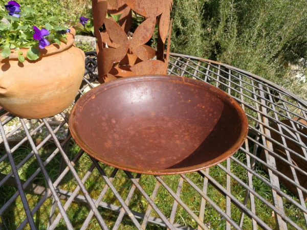 Edelrost Dekoschale Eve, 27 cm lackiert