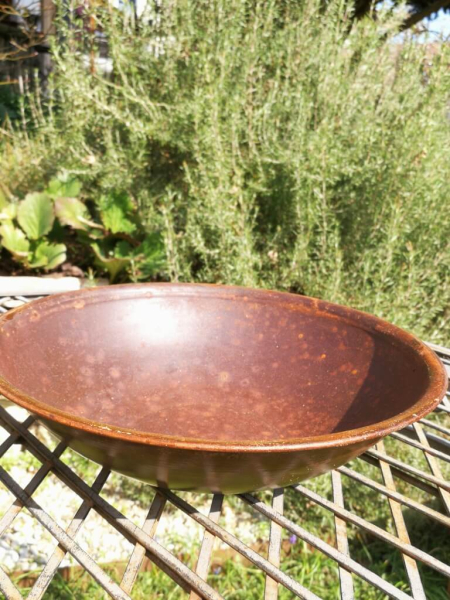Edelrost Dekoschale Eve, 27 cm lackiert