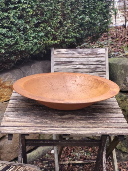 Edelrost Schale Sabrina mit Rand, 56 cm