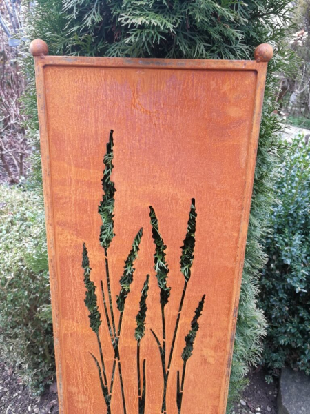 Edelrost Gartenschild Gräser