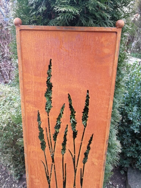 Edelrost Gartenschild Gräser