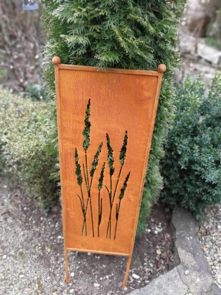 Edelrost Gartenschild Gräser