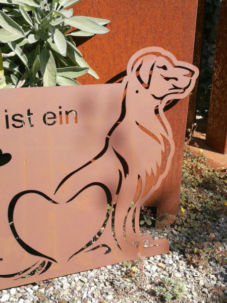 Edelrost Gedichttafel Hunde-Herz