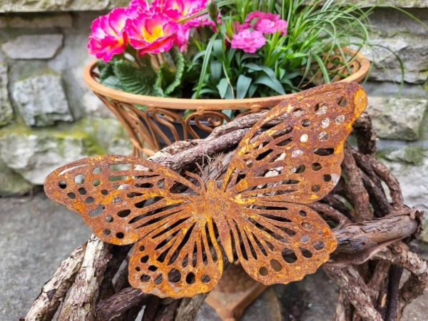 Edelrost Schmetterling Saskia, mit Füßen zum Biegen