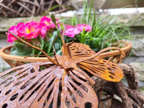Edelrost Schmetterling Saskia, mit Füßen zum Biegen
