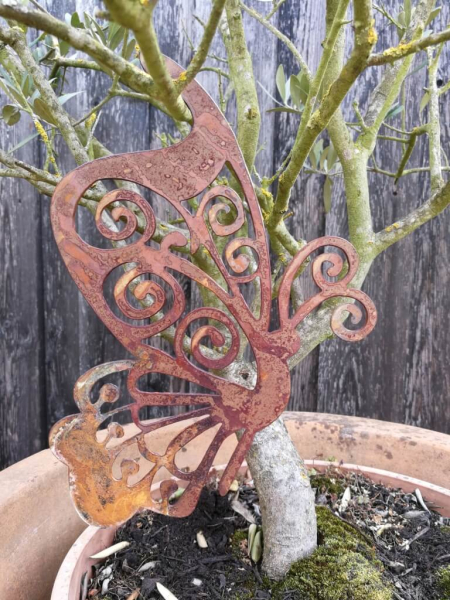 Edelrost Schmetterling Fabienne mit Kringel
