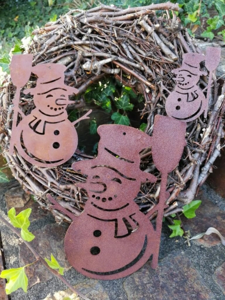 Edelrost Christbaumschmuck Schneemann Frosty