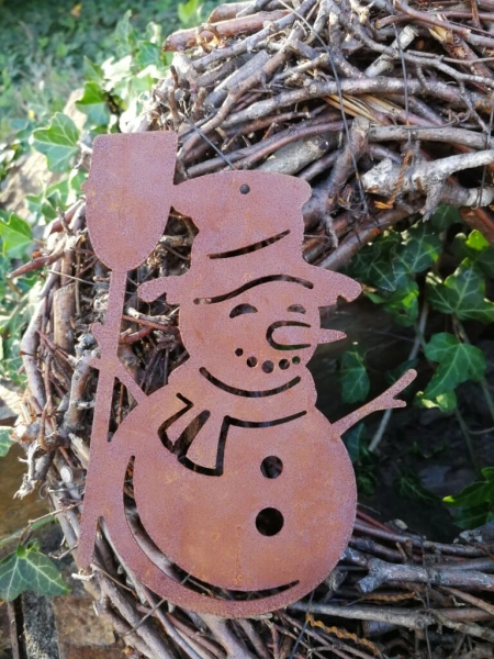 Edelrost Christbaumschmuck Schneemann Frosty
