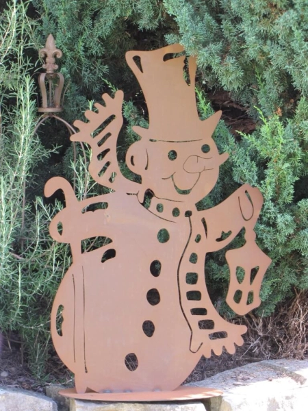 Edelrst Schneemann mit Laterne