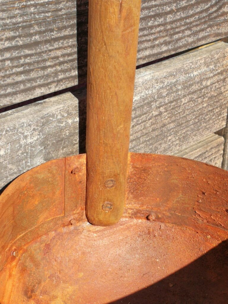 Edelrost Schöpflöffel mit Holzgriff für die Wand