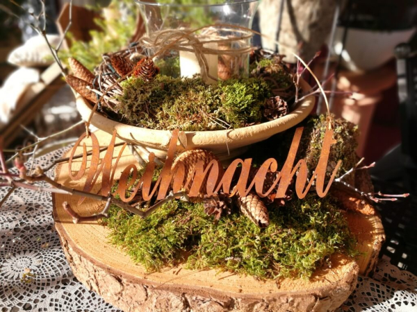 Edelrost Schriftzug Weihnacht
