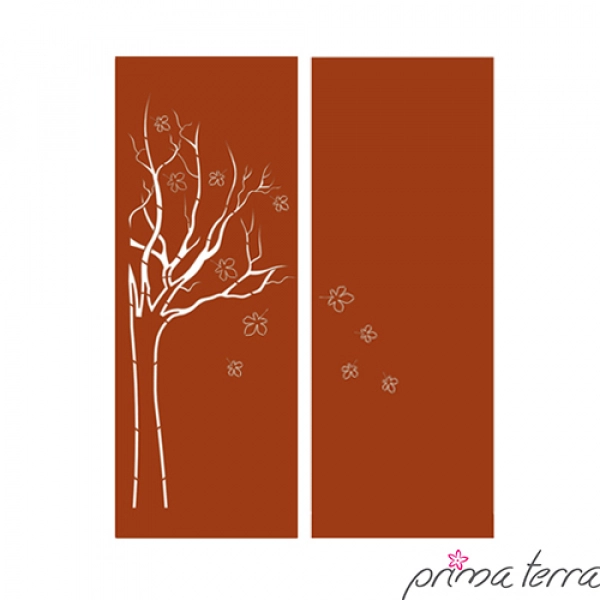 Edelrost Sichtschutzwand Baum Prima Terra