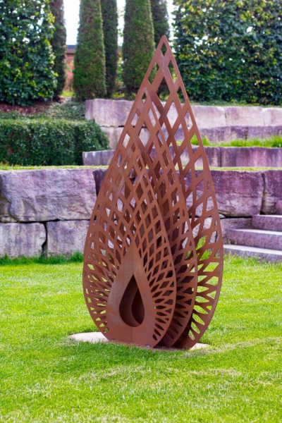 Edelrost Skulptur Tropfen