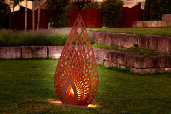 Edelrost Skulptur Tropfen