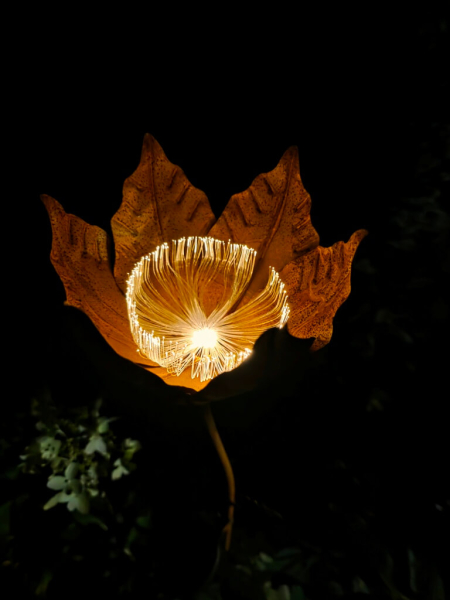 Edelrost Solar Gartenstecker Blume Paloma, kelchförmig